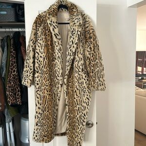 Leopard oversized coat